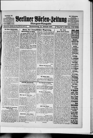 Berliner Börsen-Zeitung vom 13.01.1921