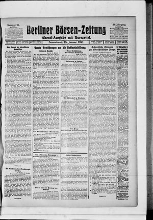 Berliner Börsen-Zeitung vom 15.01.1921