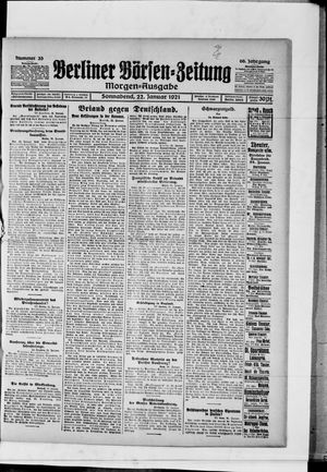 Berliner Börsen-Zeitung vom 22.01.1921