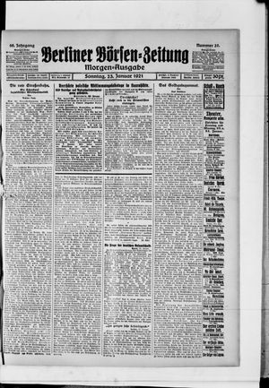 Berliner Börsen-Zeitung vom 23.01.1921