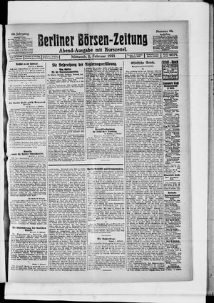 Berliner Börsen-Zeitung vom 02.02.1921