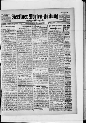 Berliner Börsen-Zeitung on Feb 3, 1921
