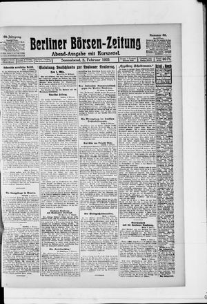 Berliner Börsen-Zeitung vom 05.02.1921