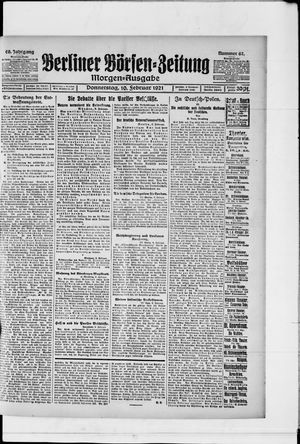 Berliner Börsen-Zeitung on Feb 10, 1921
