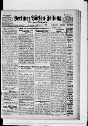 Berliner Börsen-Zeitung vom 11.02.1921