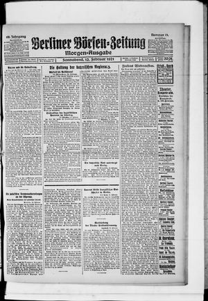 Berliner Börsen-Zeitung vom 12.02.1921