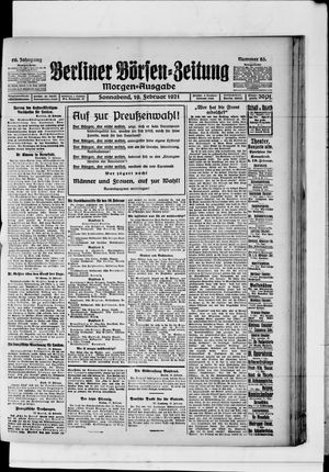 Berliner Börsen-Zeitung on Feb 19, 1921