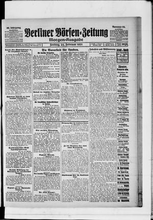 Berliner Börsen-Zeitung vom 25.02.1921