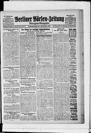 Berliner Börsen-Zeitung on Feb 26, 1921