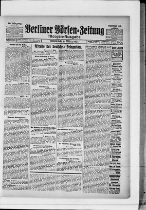 Berliner Börsen-Zeitung vom 09.03.1921