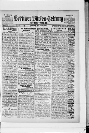 Berliner Börsen-Zeitung vom 25.03.1921