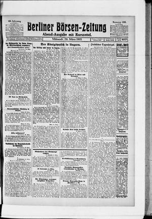 Berliner Börsen-Zeitung vom 30.03.1921