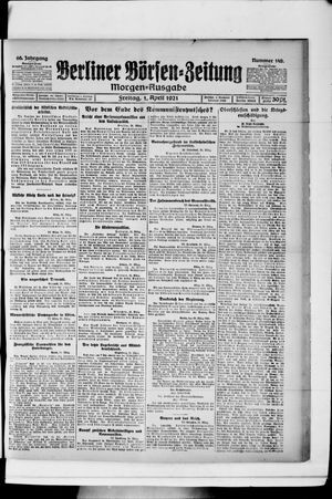 Berliner Börsen-Zeitung vom 01.04.1921