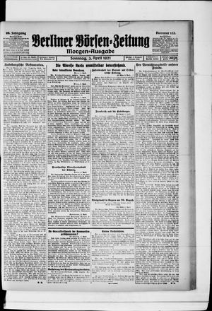 Berliner Börsen-Zeitung vom 03.04.1921