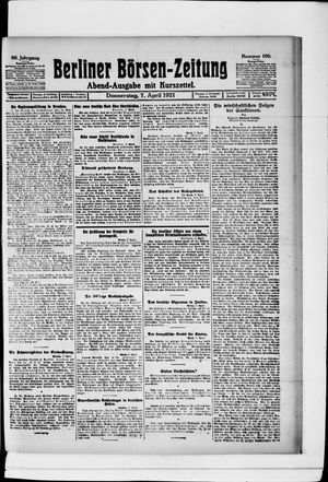 Berliner Börsen-Zeitung vom 07.04.1921
