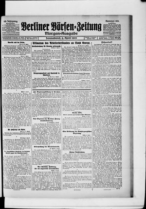 Berliner Börsen-Zeitung vom 09.04.1921