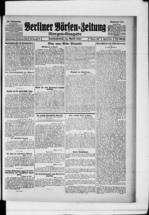 Berliner Börsen-Zeitung vom 16.04.1921