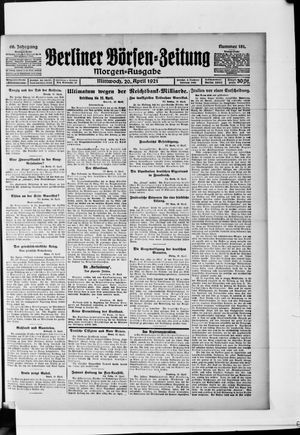 Berliner Börsen-Zeitung vom 20.04.1921