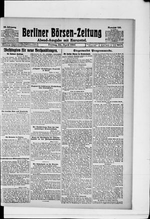 Berliner Börsen-Zeitung on Apr 22, 1921