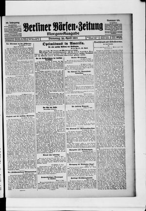 Berliner Börsen-Zeitung vom 26.04.1921