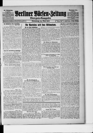 Berliner Börsen-Zeitung vom 10.05.1921