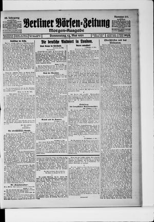 Berliner Börsen-Zeitung vom 12.05.1921