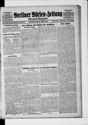 Berliner Börsen-Zeitung vom 19.05.1921
