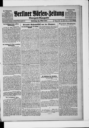 Berliner Börsen-Zeitung vom 20.05.1921