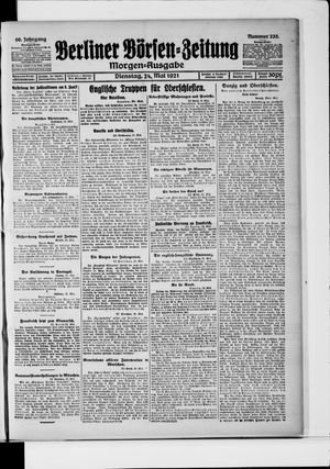 Berliner Börsen-Zeitung vom 24.05.1921