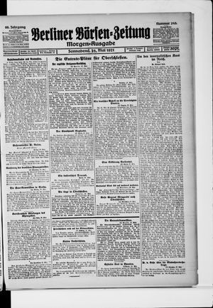 Berliner Börsen-Zeitung vom 28.05.1921