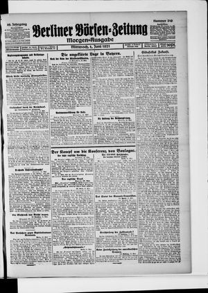 Berliner Börsen-Zeitung vom 01.06.1921