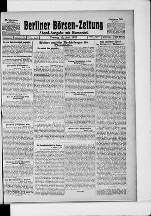 Berliner Börsen-Zeitung vom 10.06.1921