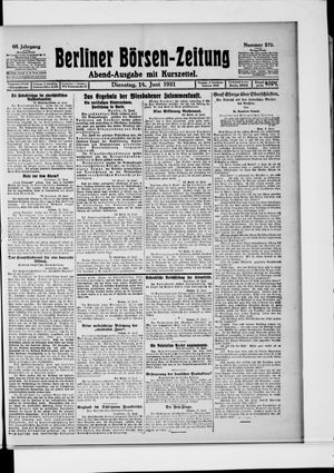 Berliner Börsen-Zeitung on Jun 14, 1921