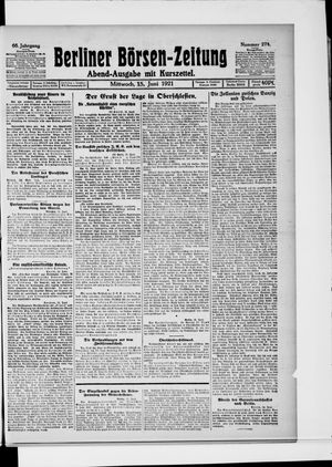 Berliner Börsen-Zeitung on Jun 15, 1921