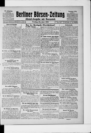 Berliner Börsen-Zeitung on Jun 17, 1921