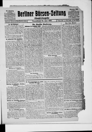 Berliner Börsen-Zeitung vom 18.06.1921