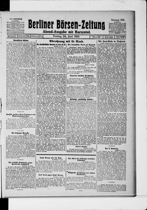 Berliner Börsen-Zeitung vom 24.06.1921
