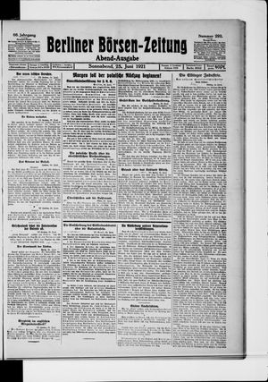 Berliner Börsen-Zeitung vom 25.06.1921