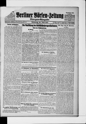 Berliner Börsen-Zeitung vom 26.06.1921