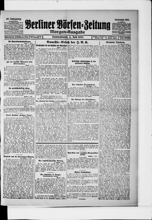Berliner Börsen-Zeitung on Jul 2, 1921
