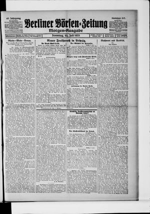 Berliner Börsen-Zeitung vom 10.07.1921
