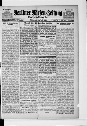 Berliner Börsen-Zeitung vom 13.07.1921