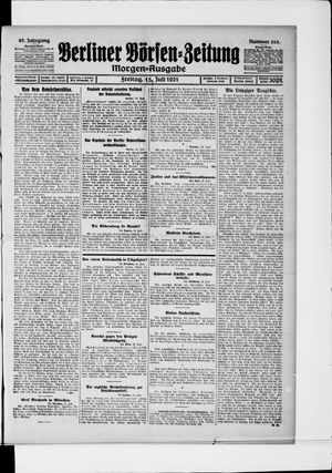 Berliner Börsen-Zeitung on Jul 15, 1921