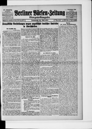 Berliner Börsen-Zeitung vom 17.07.1921