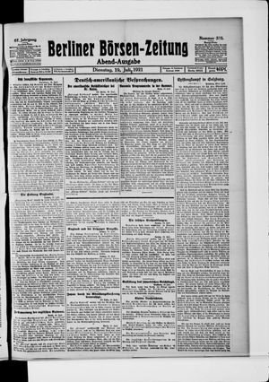 Berliner Börsen-Zeitung vom 19.07.1921