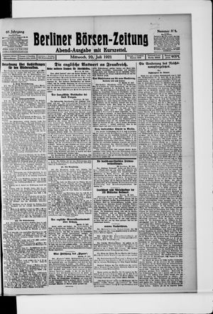 Berliner Börsen-Zeitung vom 20.07.1921