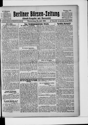 Berliner Börsen-Zeitung vom 21.07.1921
