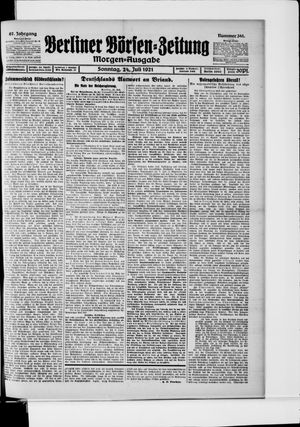 Berliner Börsen-Zeitung vom 24.07.1921