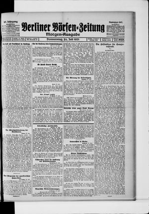 Berliner Börsen-Zeitung vom 28.07.1921
