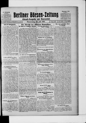 Berliner Börsen-Zeitung vom 28.07.1921